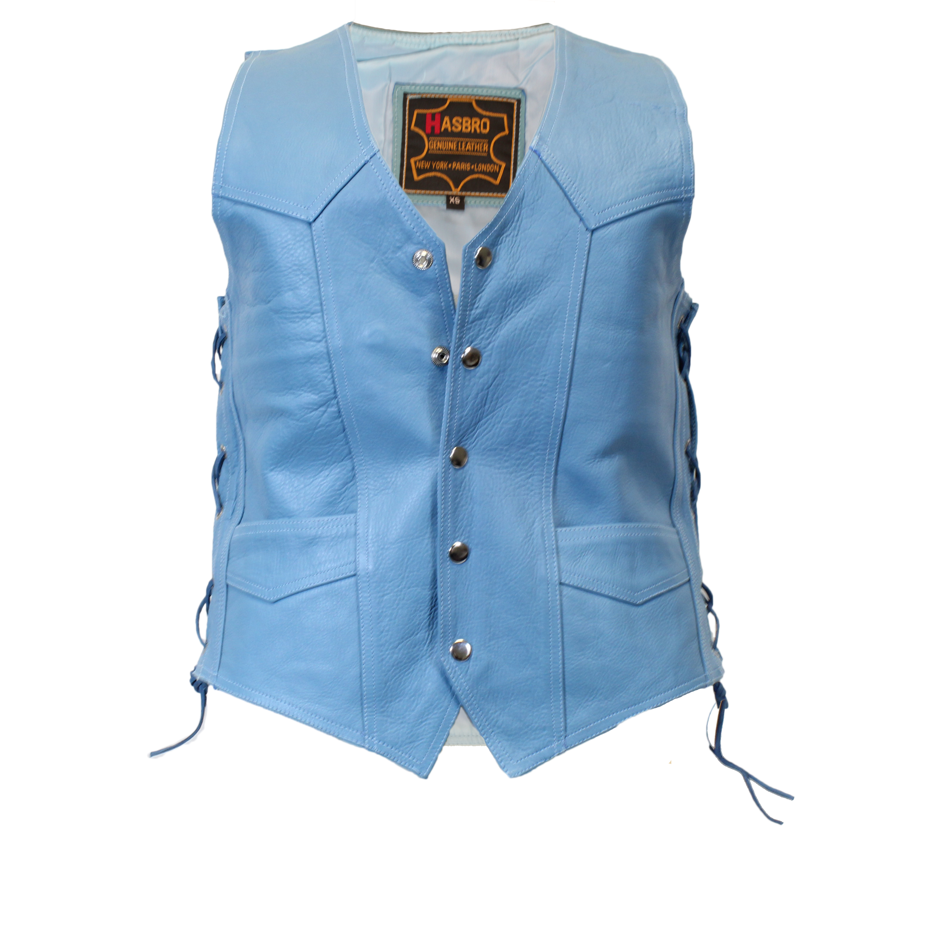 Light Blue Knight Leather Vest - Hasbro Leather | Top ...