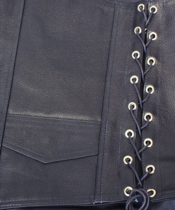 Navy Blue Knight Vest — alternate view 3, Hasbro Leather