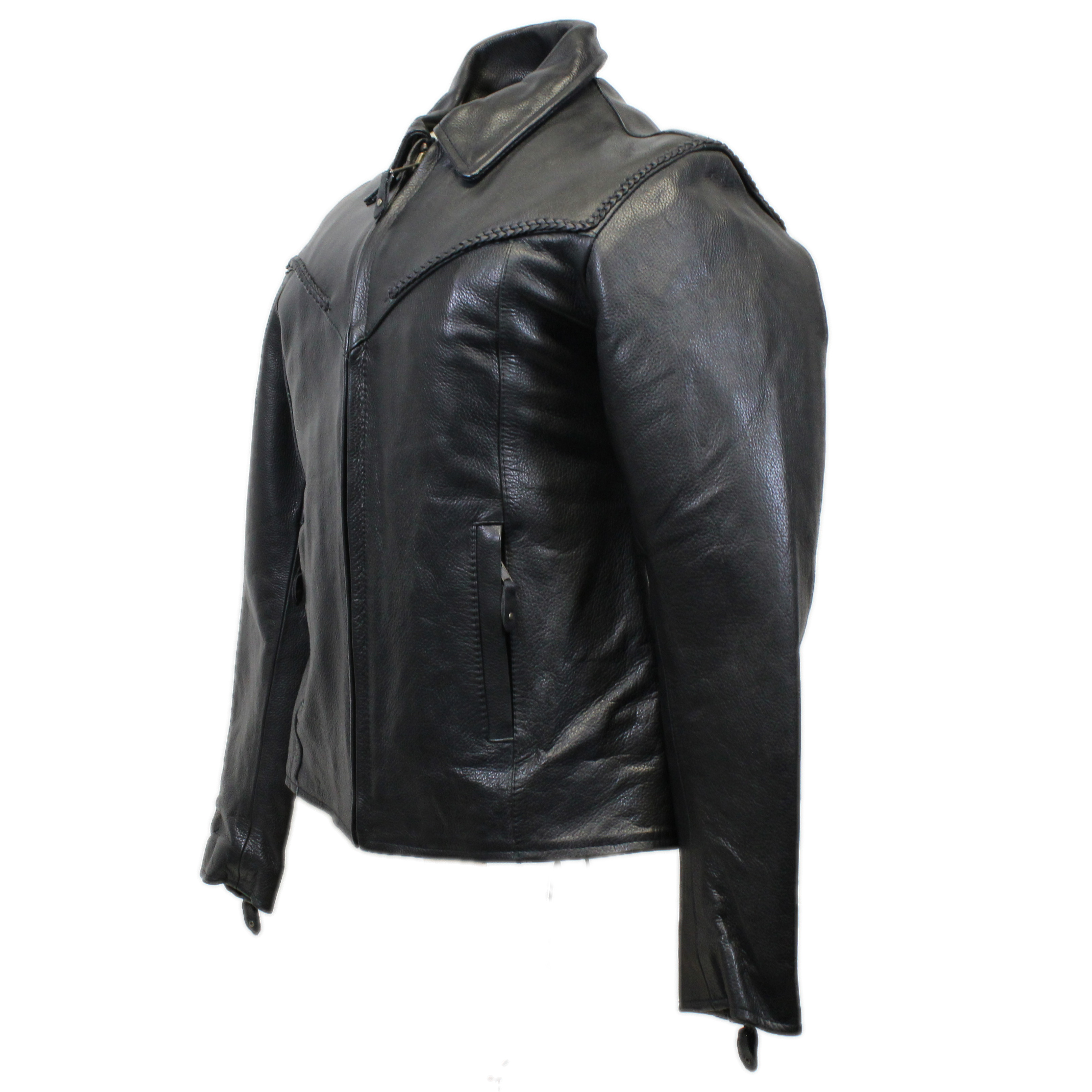 Women’s Braided Jacket – Hasbro Leather | Top Quality Bikers Leather ...