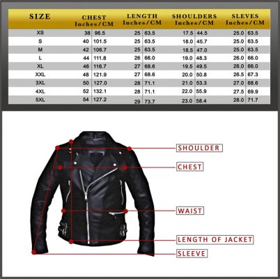 Size Chart – Hasbro Leather | Top Quality Bikers Leather Products ...