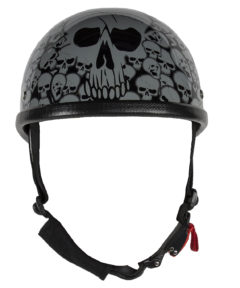 Gray Boneyard Eagle Novelty Helmet with Skulls
