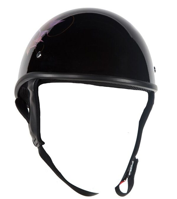 Women’s DOT Approved Low Profile Helmet With Fairy & Tribal Flowers — alternate view 3, Hasbro Leather