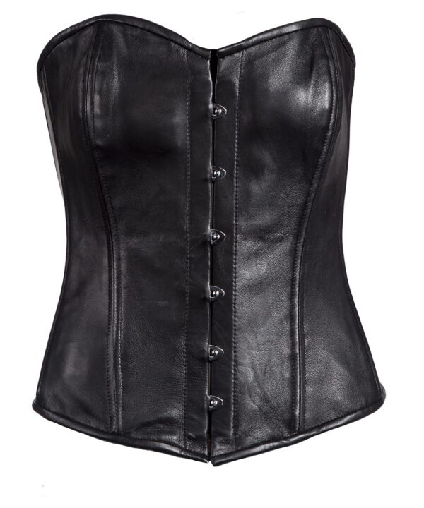 Women’s Strapless Lambskin Corset With Metal Busk & Grommet Detail — Women's Halter Tops, Hasbro Leather