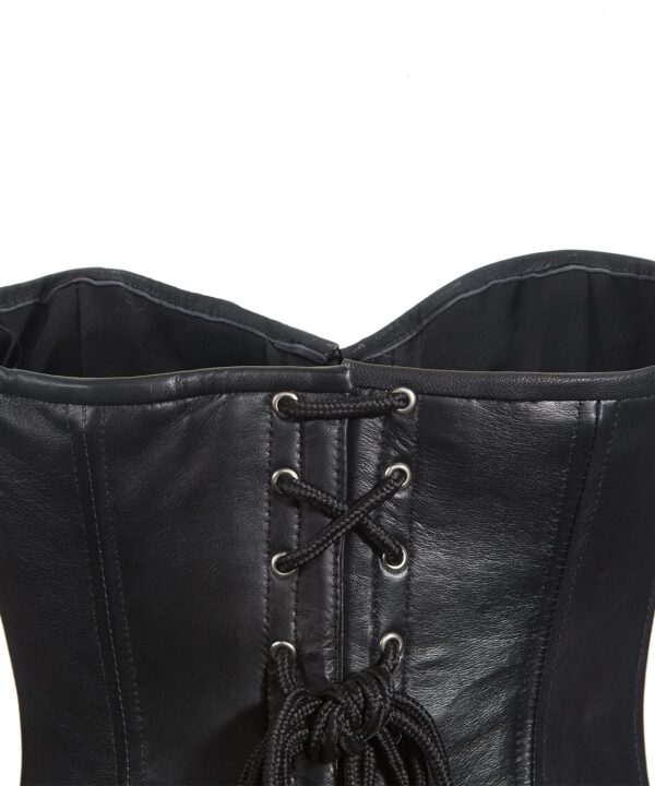 Women’s Strapless Lambskin Corset With Metal Busk & Grommet Detail — alternate view 5, Hasbro Leather