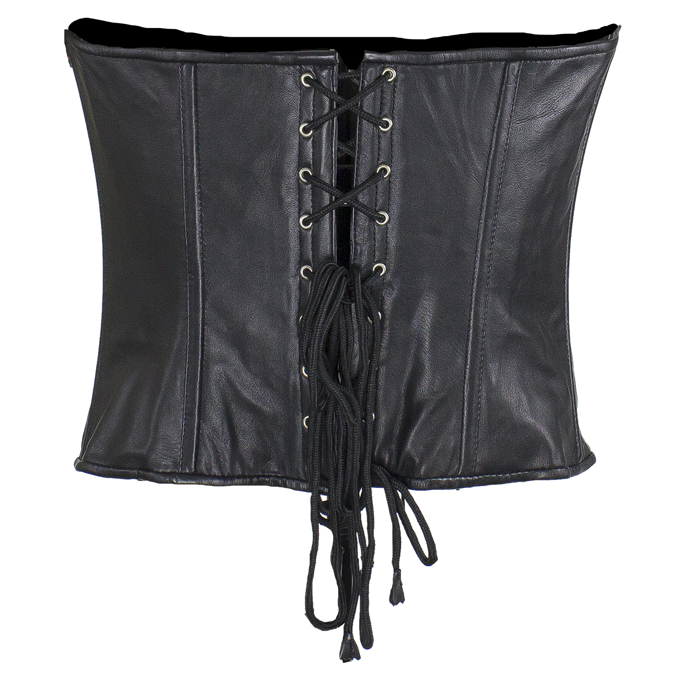 Womens Studded Black Leather Corset Hasbro Leather Top Quality