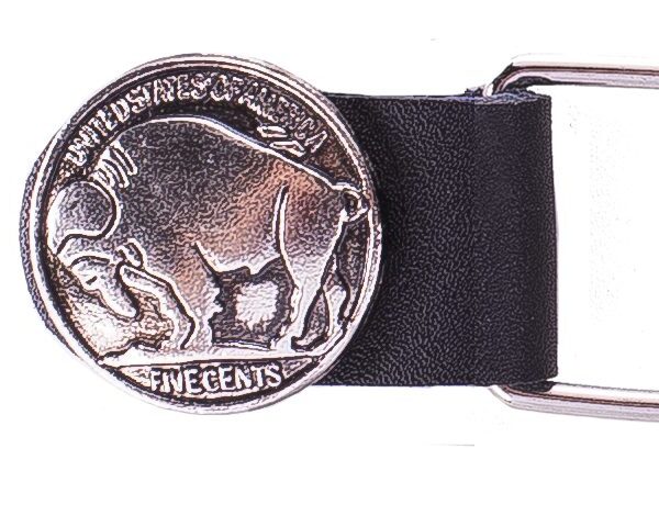 Vest Extender W/ Nickled Buffalo Head Graphic — alternate view 2, Hasbro Leather