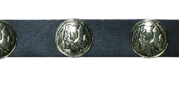 Indian Head Nickel Boot Chain — alternate view 2, Hasbro Leather