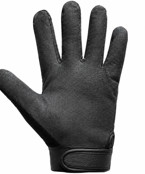 Alternative view of Black Skeleton Mechanic Motorcycle Gloves — Fingerless Style
