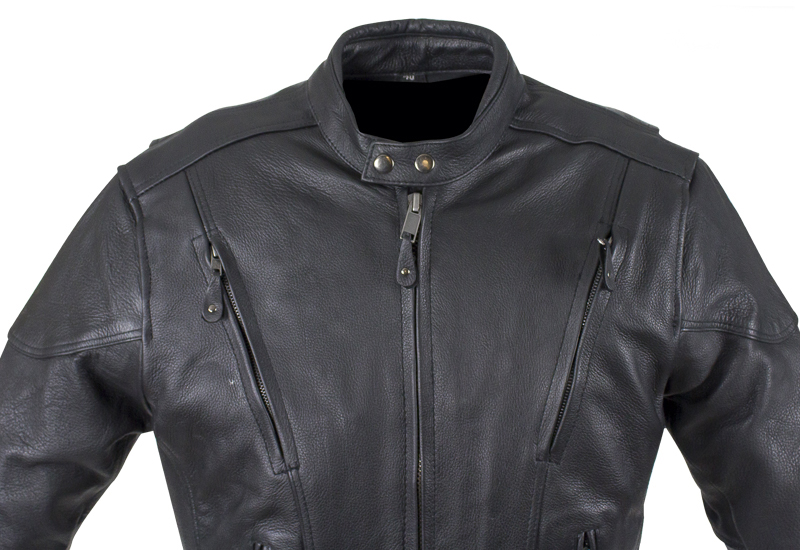 Men’s Cowhide Racer Leather Jacket – Hasbro Leather | Top Quality ...