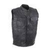 Mens Motorcycle Club Vest With Black Line