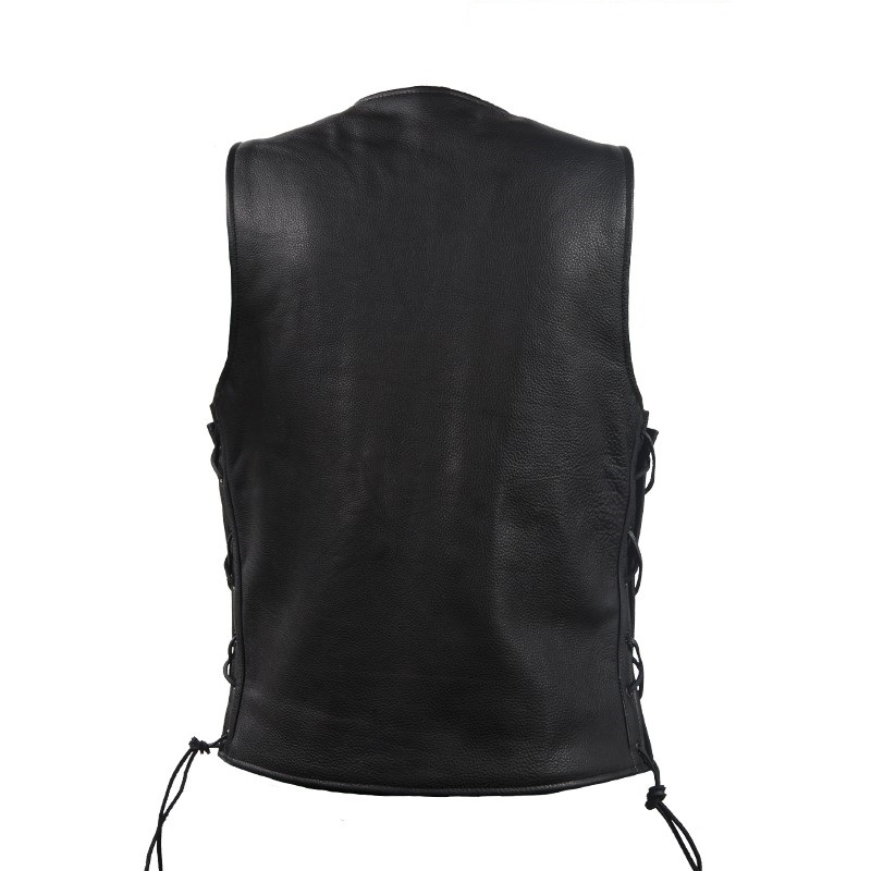Mens Leather Vest With Concealed Gun Pockets – Hasbro Leather | Top ...