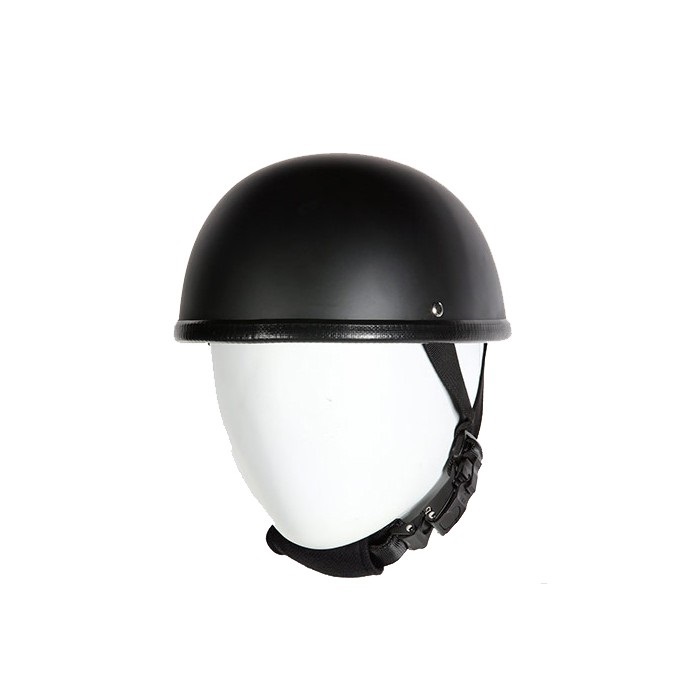 Novelty Jockey Flat Black Helmet With Q-Release TND504 