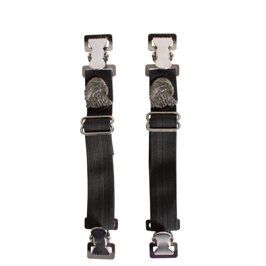 Eagle Alligator Motorcycle Boot Clips — Boot Clips, Hasbro Leather