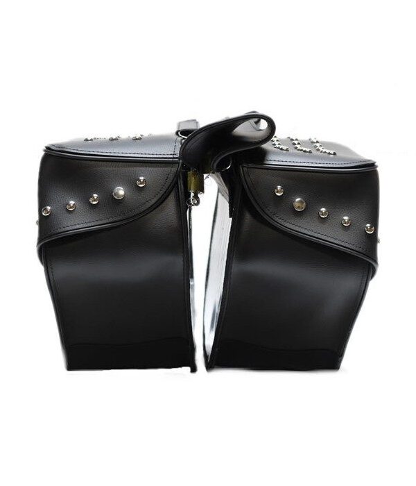 PVC Motorcycle Saddlebag With Studs — alternate view 2, Hasbro Leather