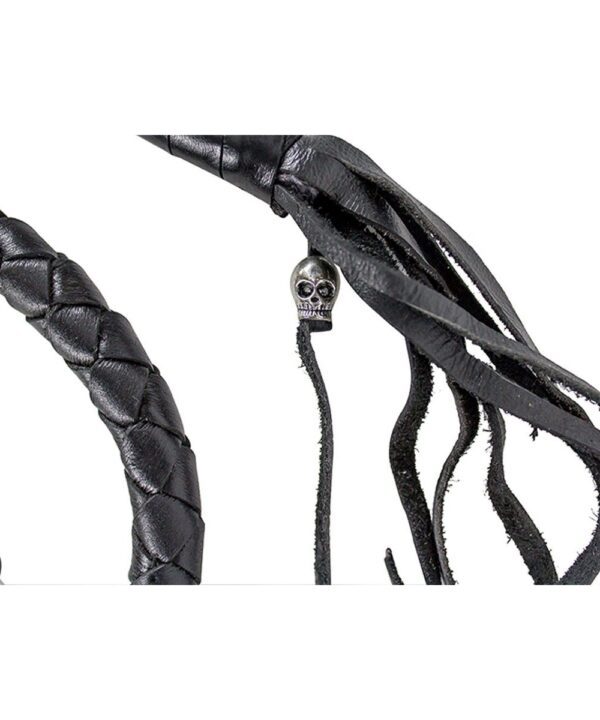 Black Get Back Whip For Motorcycles — alternate view 2, Hasbro Leather