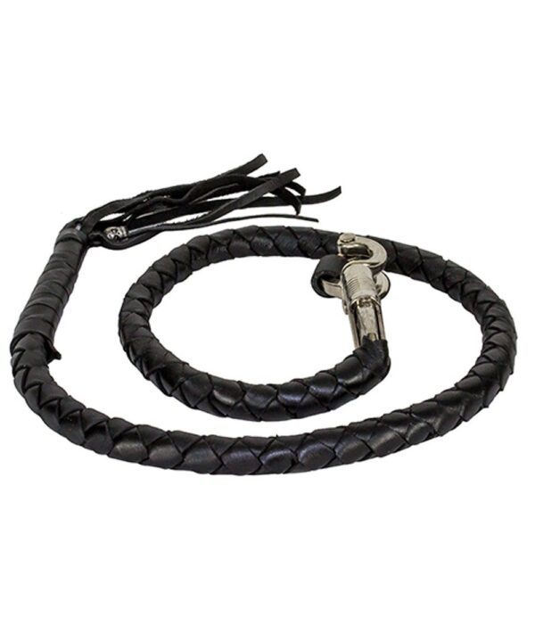 Black Get Back Whip For Motorcycles — Getback Whips, Hasbro Leather