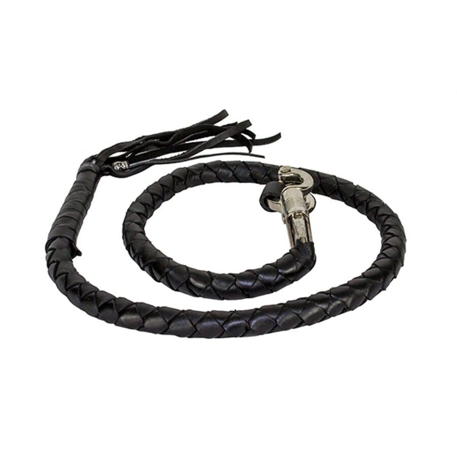Black Get Back Whip For Motorcycles — Getback Whips, Hasbro Leather