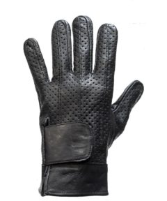 Full Finger Leather Motorcycle Gloves With Gel Pads