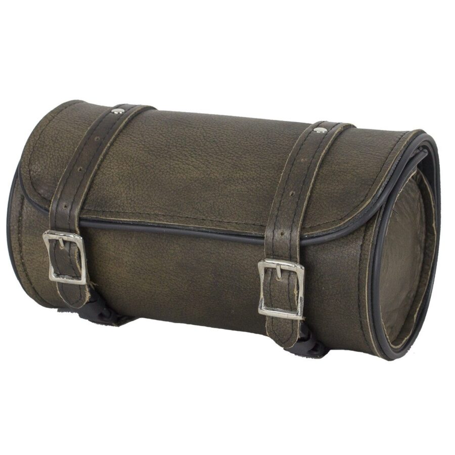 Dark Brown Leather Motorcycle Tool Bag — Tool Bags, Hasbro Leather