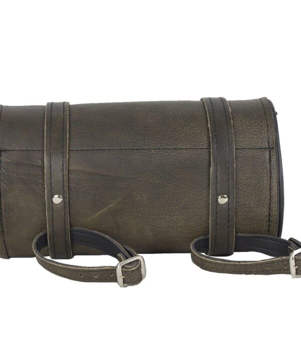 Dark Brown Leather Motorcycle Tool Bag — alternate view 2, Hasbro Leather