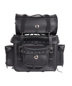 Big Motorcycle Sissy Bar Bag With Studs