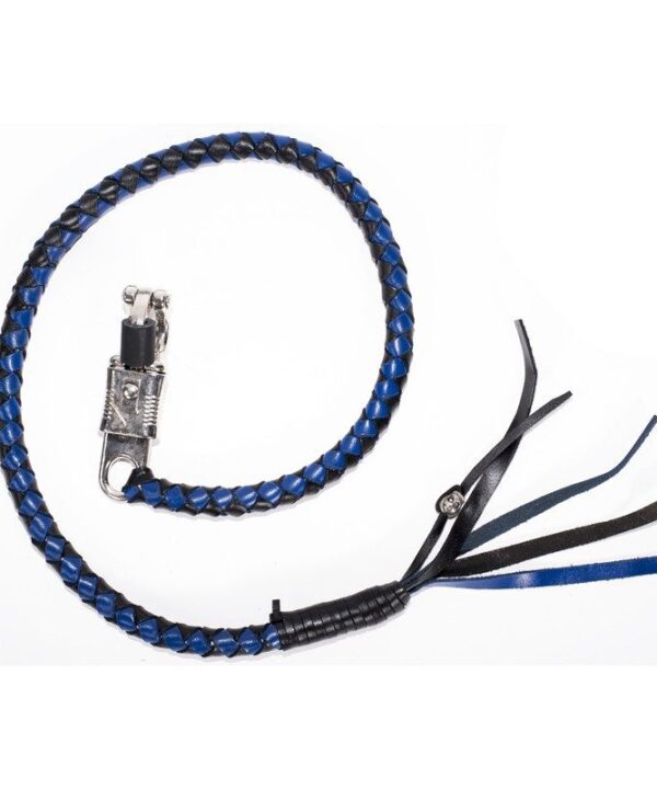 Black & Blue Get Back Whip For Motorcycles — Hasbro Leather