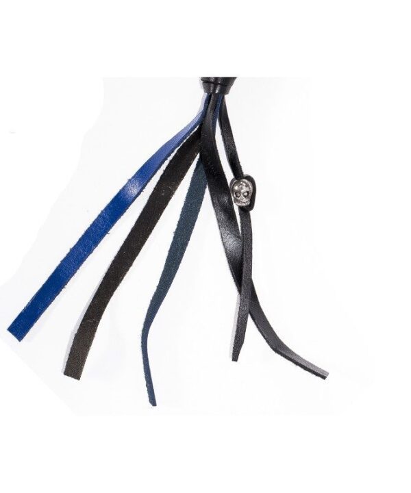 Black & Blue Get Back Whip For Motorcycles — alternate view 2, Hasbro Leather