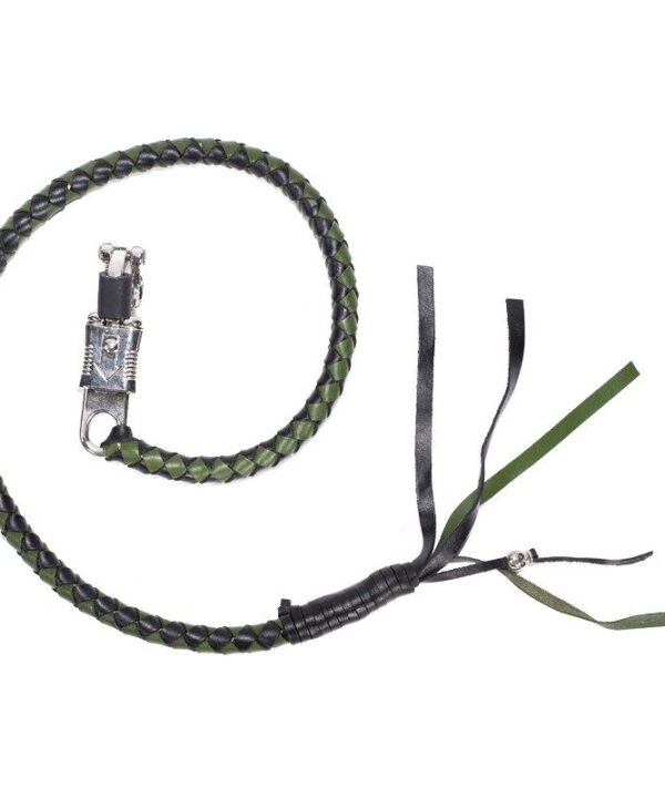 Black & Green Get Back Whip For Motorcycles — Accessories, Hasbro Leather