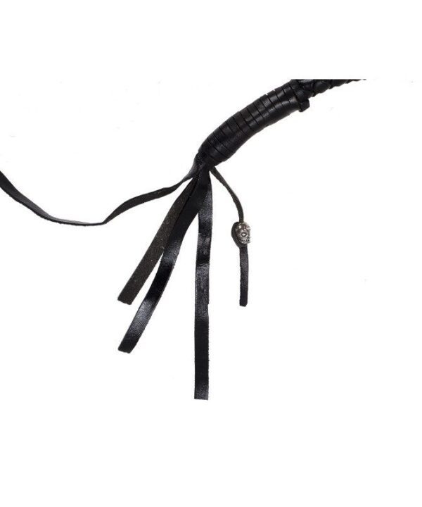 Black Get Back Motorcycle Whip — alternate view 2, Hasbro Leather