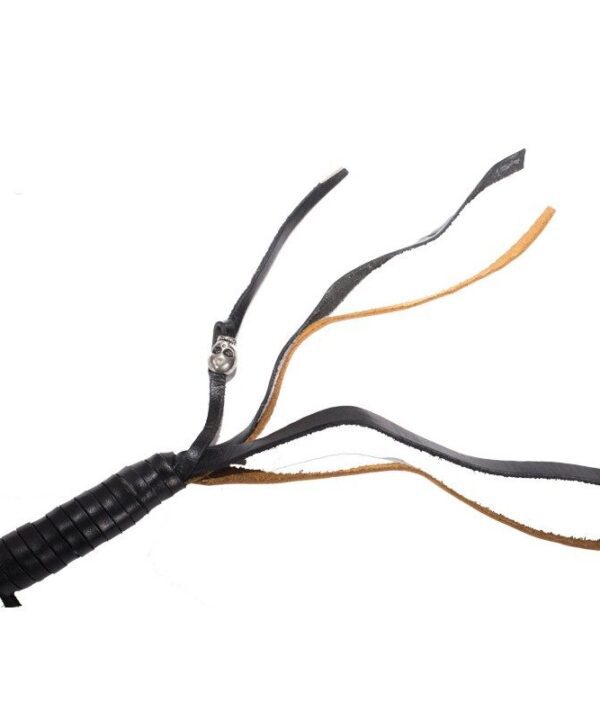 Black & Brown Get Back Whip For Motorcycles — alternate view 2, Hasbro Leather