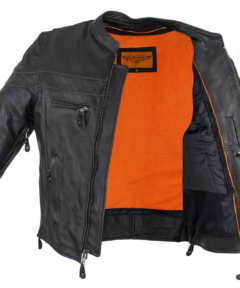 Alternative view of Men's Leather Jacket With Zipper On Front