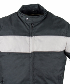 Alternative view of Men's Textile Motorcycle Jacket With Wide Grey Stripe