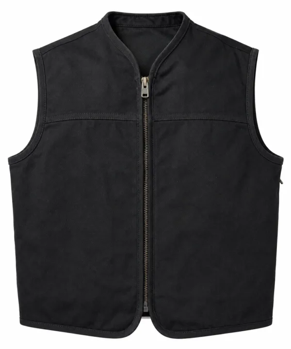 Downtown Black Denim Vest