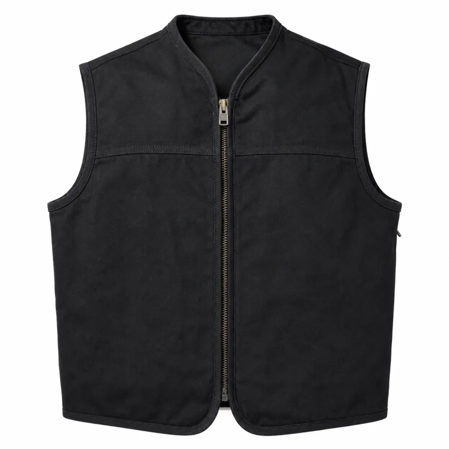 Downtown Black Denim Vest