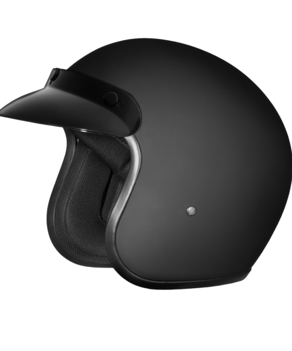 Daytona Cruiser – Dull Black; DOT Approved — Motorcycle Helmets, Hasbro Leather