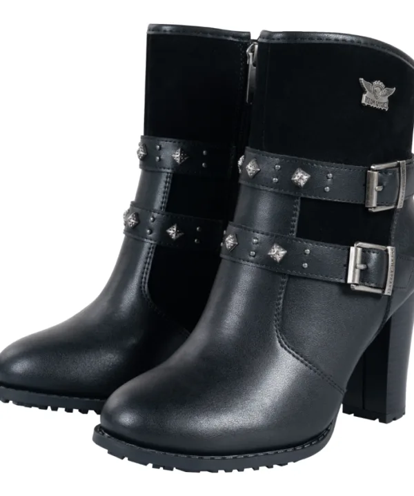 Women’s Midnight Rider Heeled Motorcycle Boots — Women's Boots, Hasbro Leather