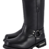 Men’s Mid-Calf Square Toe Waterproof Biker Boots — Black — Men's Boots, Hasbro Leather