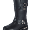 Men’s Classic Motorcycle Biker Boots — Black — Men's Boots, Hasbro Leather