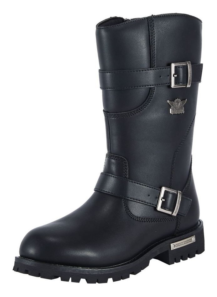 Men’s Classic Motorcycle Biker Boots — Black — Men's Boots, Hasbro Leather
