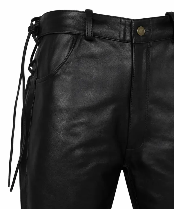 Alternative view of Dream Apparel Men's Leather Pants With Side Laces