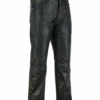 Mens Distressed Brown Leather Motorcycle Pants