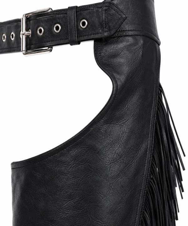 Women's Chaps With Studs, Beads, and Fringe - Image 3
