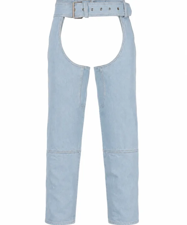 Dream Apparel Denim Look Genuine Leather Chaps