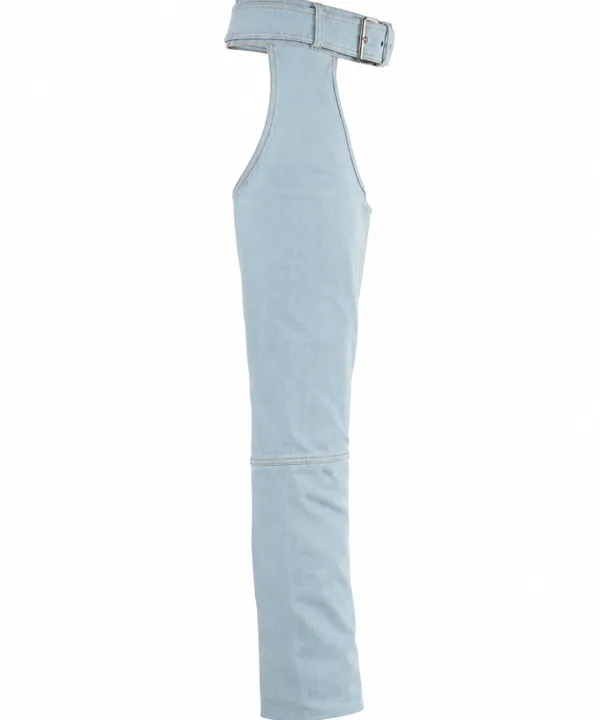 Dream Apparel Denim Look Genuine Leather Chaps - Image 3