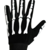 Black Skeleton Mechanic Motorcycle Gloves — Fingerless Style — Gloves, Hasbro Leather