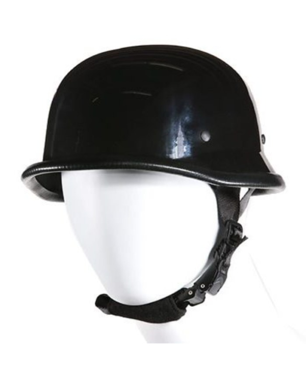 Glossy German With Adjustable Chin Strap — Novelty Helmets, Hasbro Leather