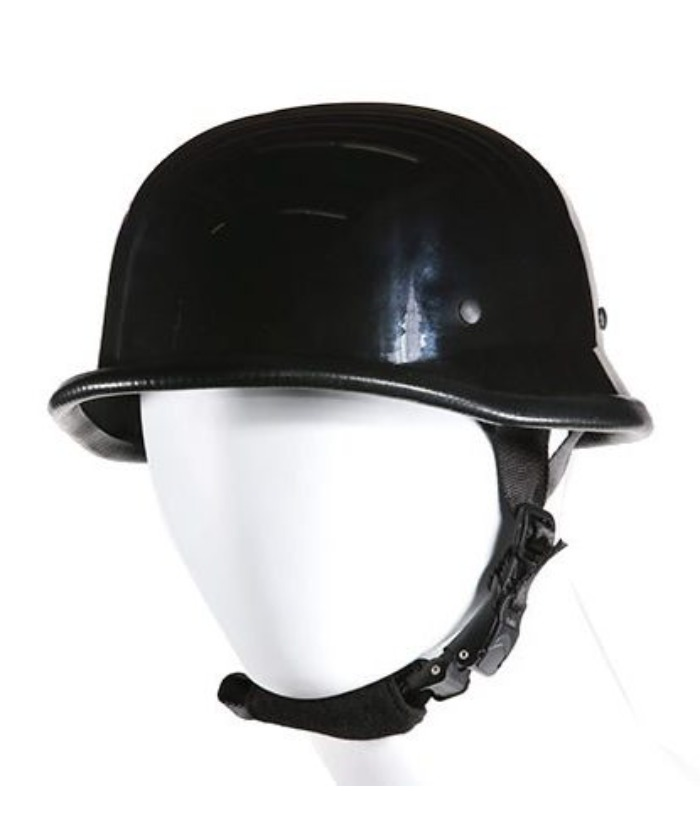 Glossy German With Adjustable Chin Strap — Novelty Helmets, Hasbro Leather