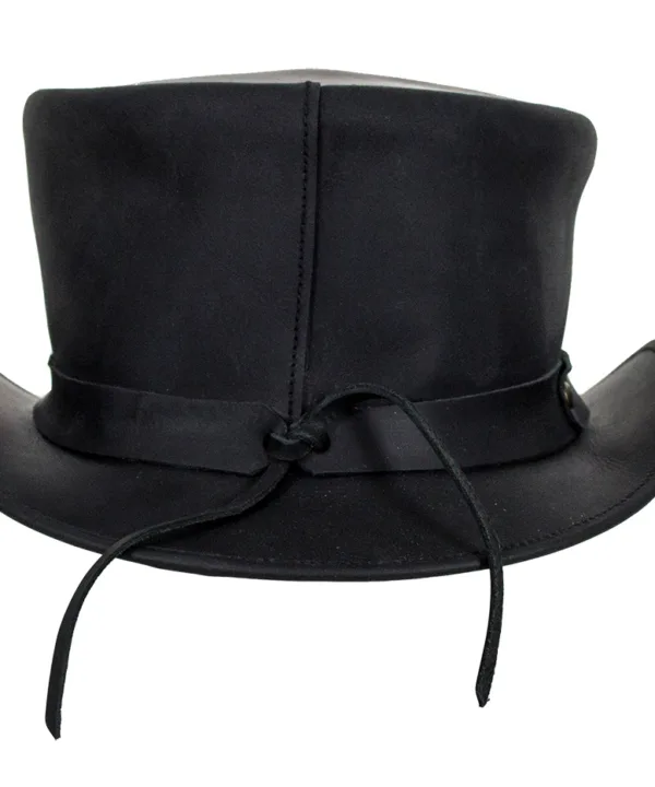 Black Leather Deadman’s Top Hat — alternate view 6, Hasbro Leather
