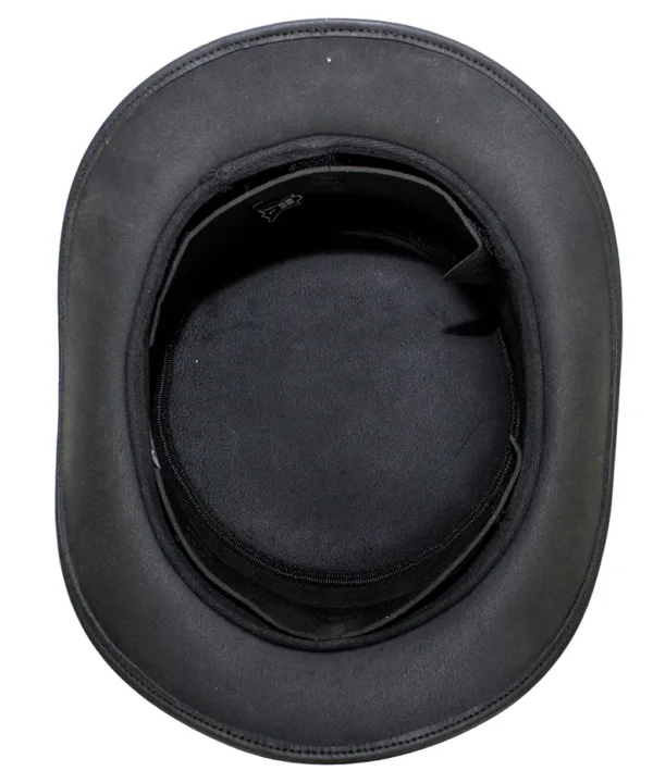 Black Leather Deadman’s Top Hat — alternate view 3, Hasbro Leather
