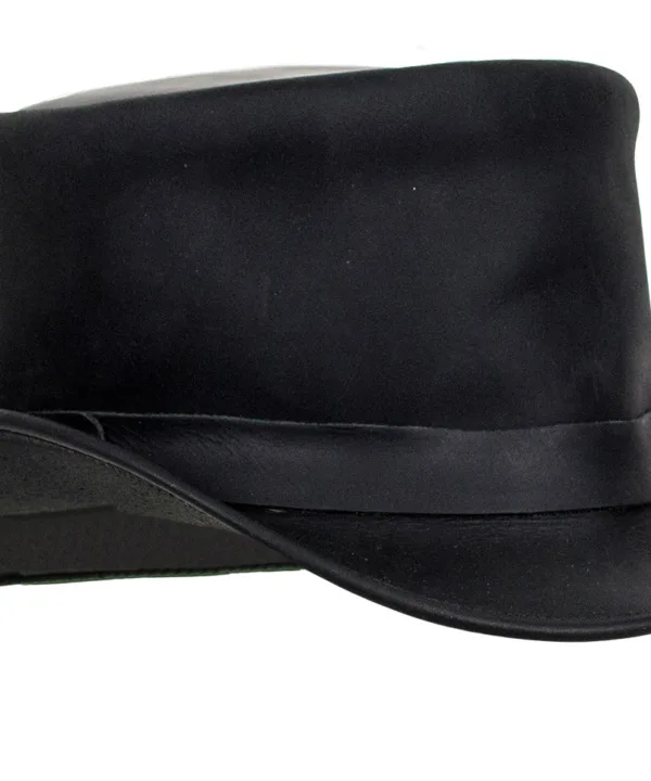 Black Leather Deadman’s Top Hat — Hats, Hasbro Leather